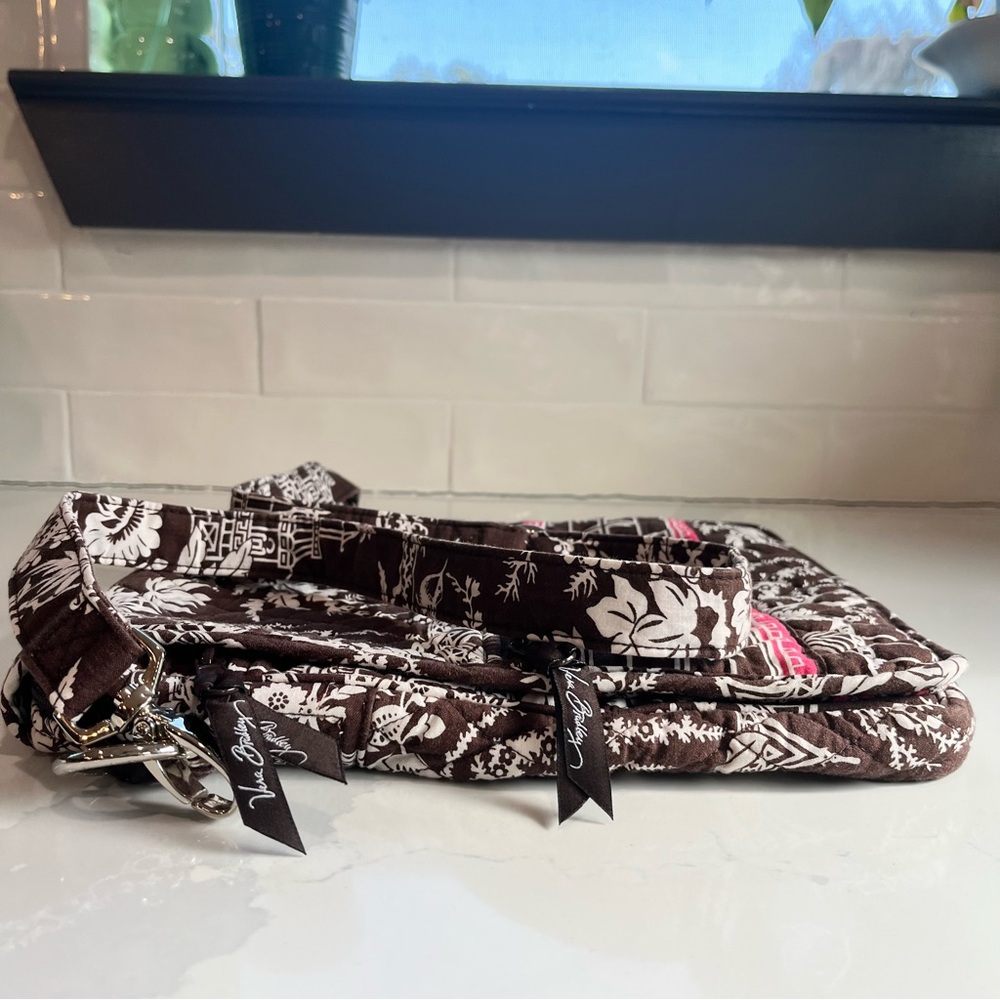 Vera Bradley Retired Imperial Asian Toile Brown Pink Crossbody Messenger Bag EUC - Picture 8 of 16